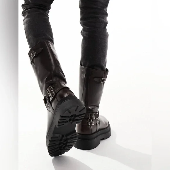 ASOS Chunky Biker Boots - Picture 6 of 8